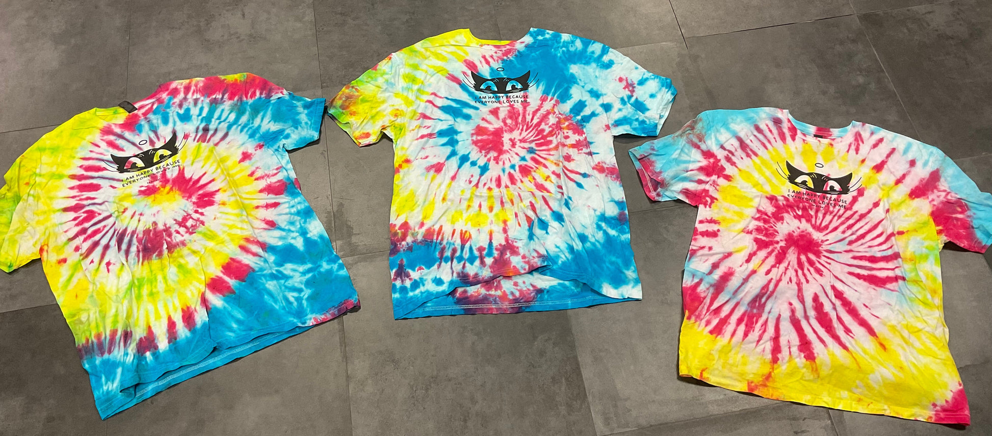 Happy Cat Tie-Dye Tee