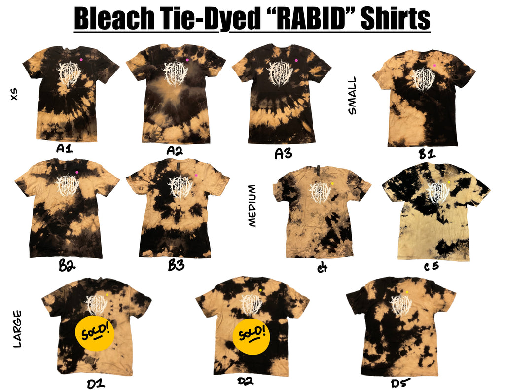 Bleach Tie-Dyed RABID T-Shirt
