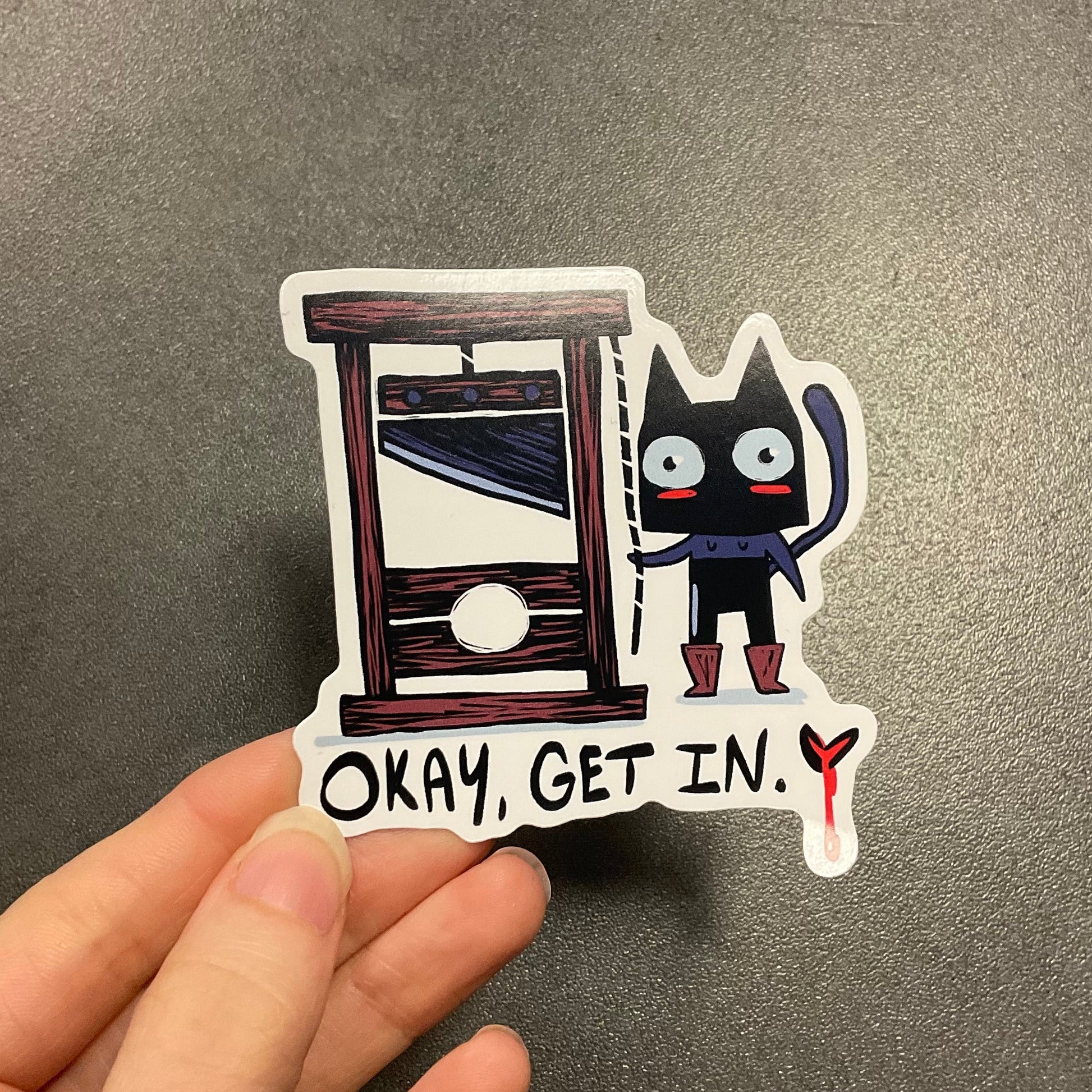 Guillotine Cat Sticker