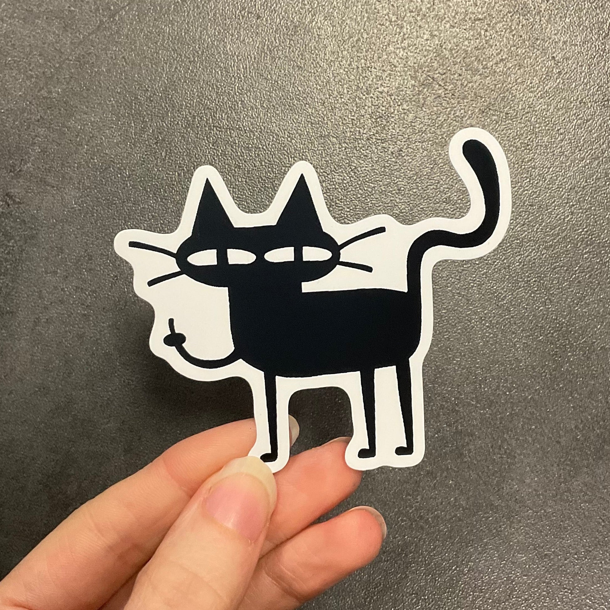 Cat & Bird Sticker