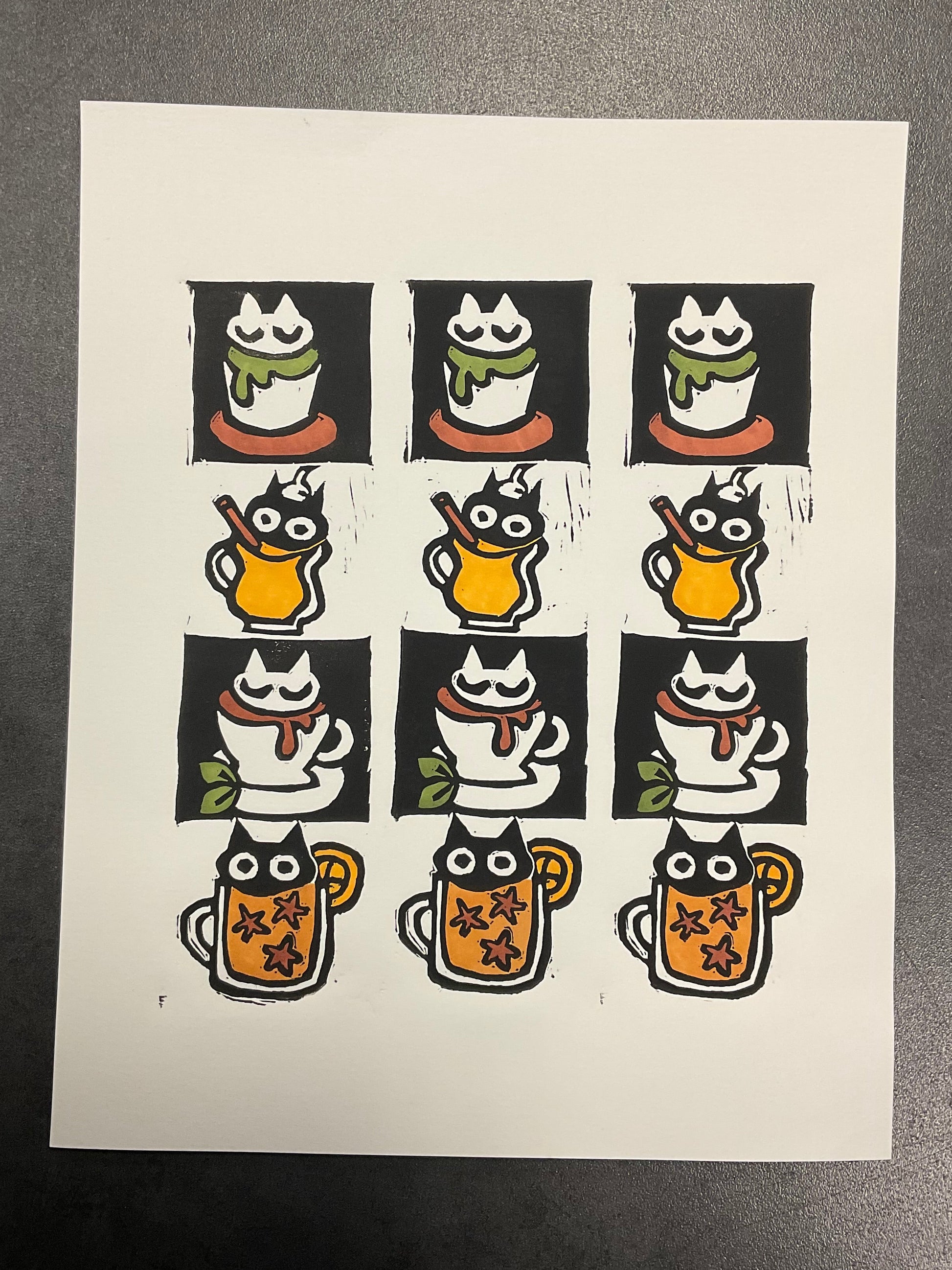 Drinky Cats Print