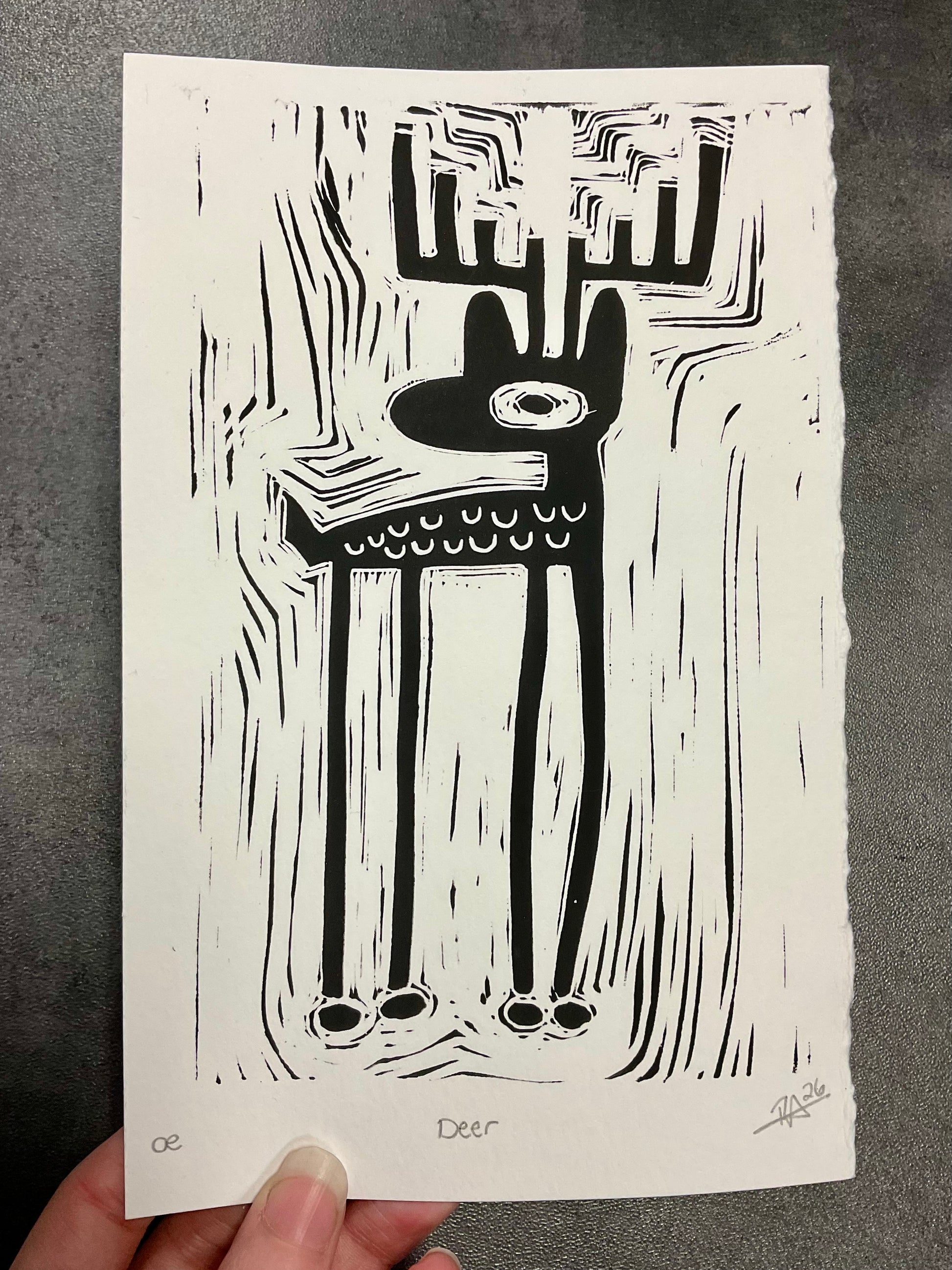 Tall Deer Print